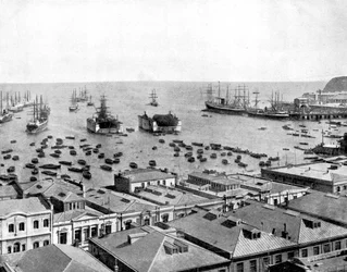 Valparaiso Harbour, Chile, 1893