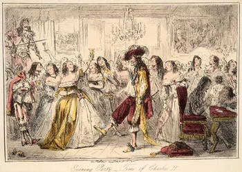 Evening Party - Time of Charles the Second, from The Comic History of England