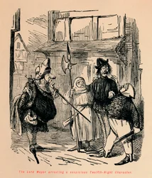 The Lord Mayor arresting a suspicious Twelfth-Night Character