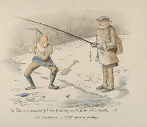 The Pike is a voracious fish and bites readily in the Winter months-Old Gentleman, 1830-64