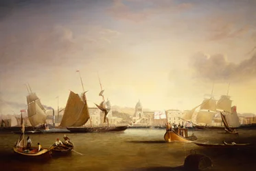 Ships Sailing off Greenwich Palace