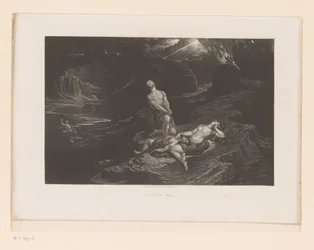 Adam and Eve Mourn Abel and God Curses Cain (Death of Abel) (Illustrations of the Bible)