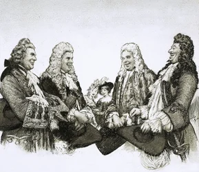 In the Time of Louis XIV of France, Gentlemen Wore Immense Wigs