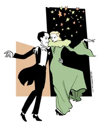 Fred Astaire and Ginger Rogers dancing