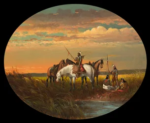 A Halt on the Prairie for a Smoke