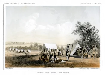 Council with White Mans Horse, 1856