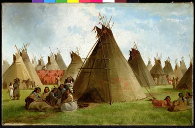 Prairie Indian Encampment, c. 1870