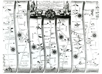 The road from London to Wells and Bury St. Edmunds, from Ogilby