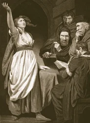 Joan of Arc Declaring Her Mission, Engraved by T. Holloway, Illustration from David Hume