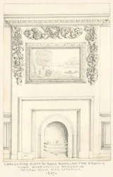 Carved Fireplace in Back Room on the Ground Floor Overlooking the Garden, Fairfax House, High Street, Putney