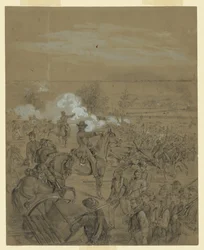 An Officer Directing His Troops into Battle