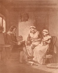 Domestic Happiness, Laetitia with Her Parents