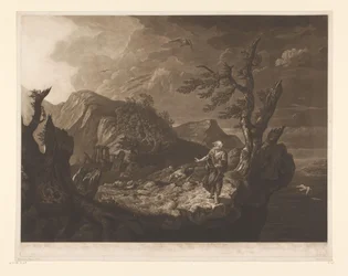 Stormy Landscape with Bard at the Edge of a Cliff