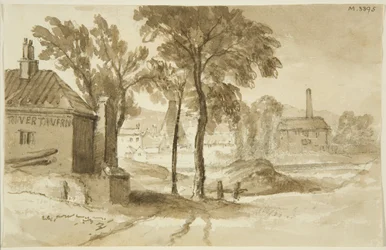 View Near Mardyke, Limekiln Lane Glasshouse, from South Side of the Harbour, c.1820