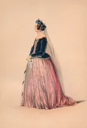 Guest in costume for Queen Victoria