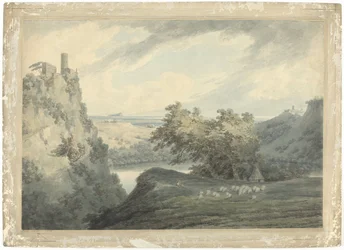 Italian Mountainous Landscape with Lake Nemi
