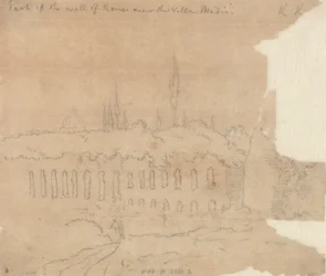 Part of the Wall of Rome Near the Villa Medici