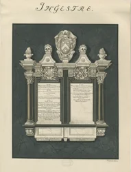 Ingestre Church - tablets to Walter Chetwynd elder and younger: painting