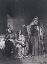 Francesco Foscari, Doge of Venice, pronouncing the sentence of exile upon his son Giacopo