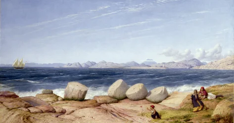 Piraeus, the Tomb of Thermistocles and Ruined Monuments Looking Towards the Island of Salermis