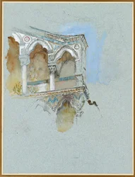 Study of Pisan Gothic Part of the Façade of San Michele in Borgo, Pisa