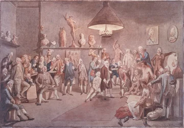 The Academicians of The Royal Academy in London, copy after a painting by Johann Zoffany