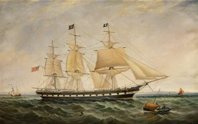 Louisa Hove To Waiting for a Pilot off Whitby