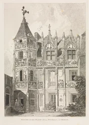 Architectural Antiquities of Normandy Vol. II, Pl. 64: House in the Place de la Pucelle, at Rouen