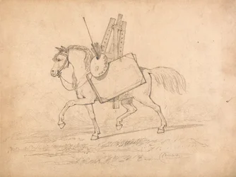 Horse Loaded with Artist’s Paraphernalia