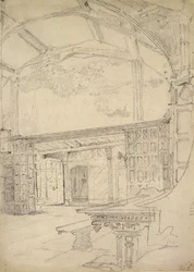 Interior of the Great Hall, Little Moreton Hall, Cheshire