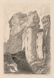 Liber Studiorum: Plate 24, Ragland Castle, Monmouthshire