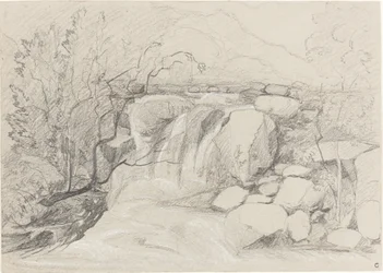 Waterfall with Rocks
