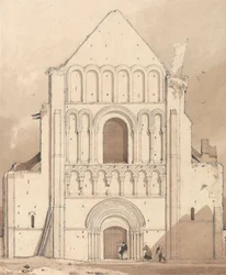 West Front of the Church of Ouistreham, near Caen, Normandy