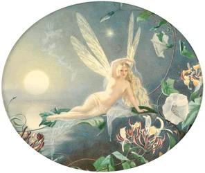 Fairy Resting on a Leaf, c.1860