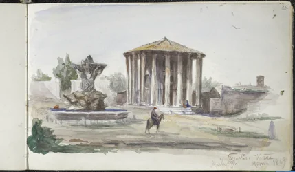 Landscape with Figures, Templum Vestas, Rome