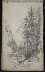Mountain Landscape with Trees, 1871-72