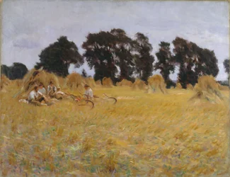 Reapers Resting in a Wheat Field