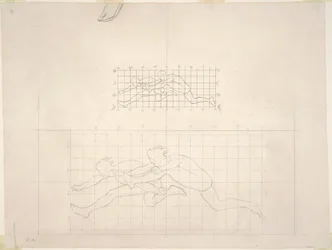 Studies for Two Classical Male Figures Jumping