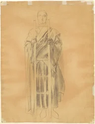 Study for Dogma of the Redemption: Frieze of Angels [verso], 1895-1903