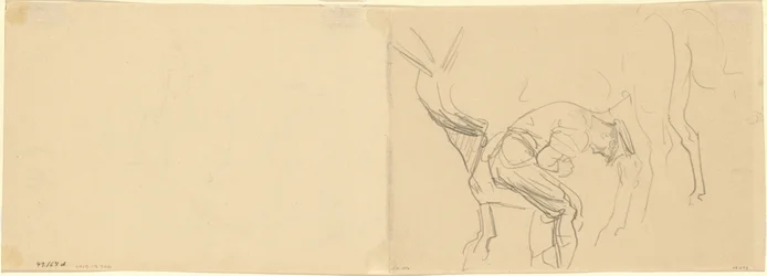 Study for "Shoeing Calvary Horses at the Front" (verso)