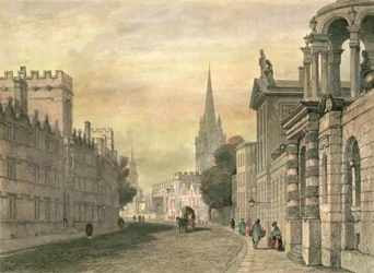The High Street, Oxford, engraved by G. Hollis
