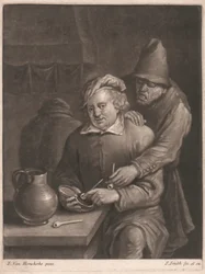 A Smoker Seated at Table