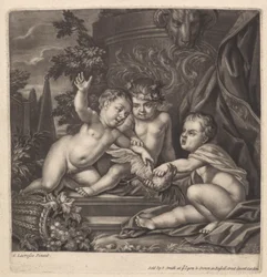 Children Fighting over a Bird