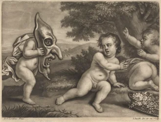 Children Playing with a Mask