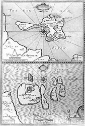 Maps of Holy Island and Farne Island, Northumberland