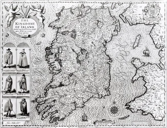 The Kingdom of Ireland, engraved by Jodocus Hondius, 