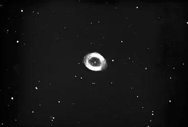 Astronomical Glass Plate Slide of Annular Nebula in Lyra