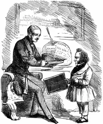 Albert, Prince Consort of Queen Victoria, Handing Joseph Paxton a £20,000 Slice of 