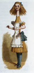 Alice in Alice in Wonderland by Lewis Carroll, illustrated by Tenniel