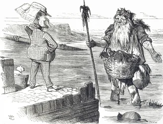 Cartoon Commenting on the Pollution of the Thames in London
